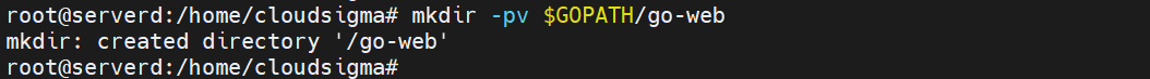 Go Web Application Make Dir
