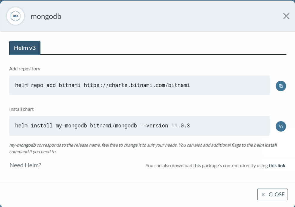 mongodb_install Kubernetes with Helm