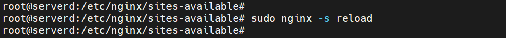 reload nginx