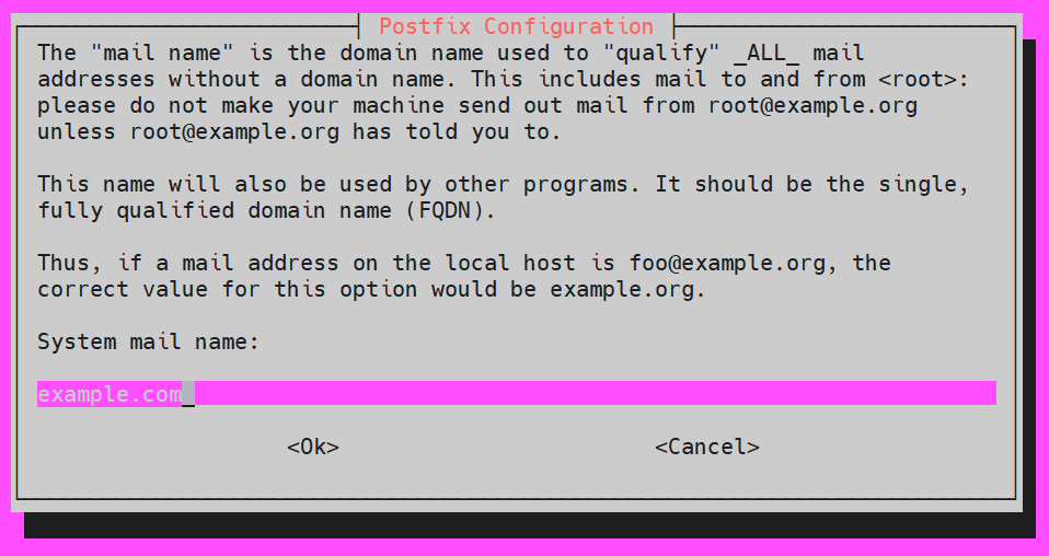 postfix configuration 2