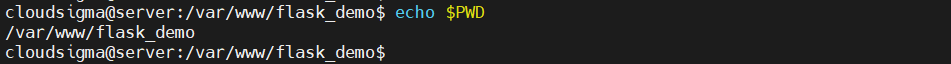 Flask application pwd