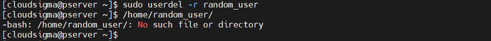 Users on CentOS Recursive Userdel