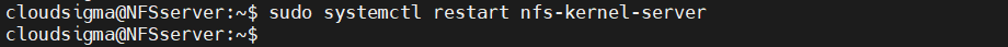 Restart nfs kernel server