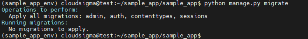 Enabling and Connecting the Django Admin Interface Run Migration