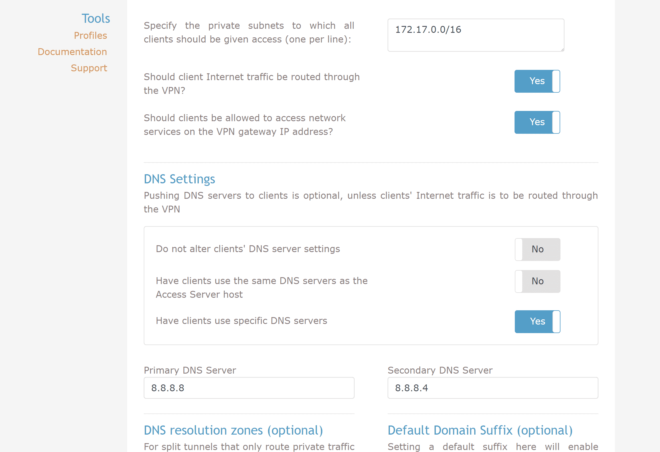 DNS Settings