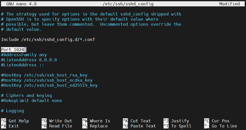SSH Port Change