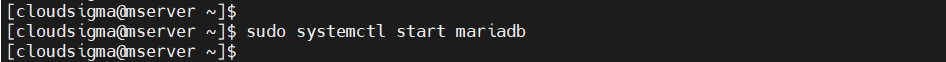 Start Mariadb Service