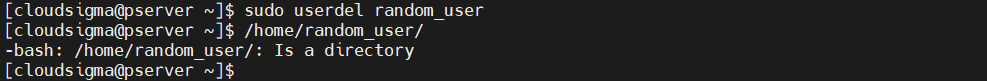 Users on CentOS Userdel Random User